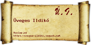Üveges Ildikó névjegykártya